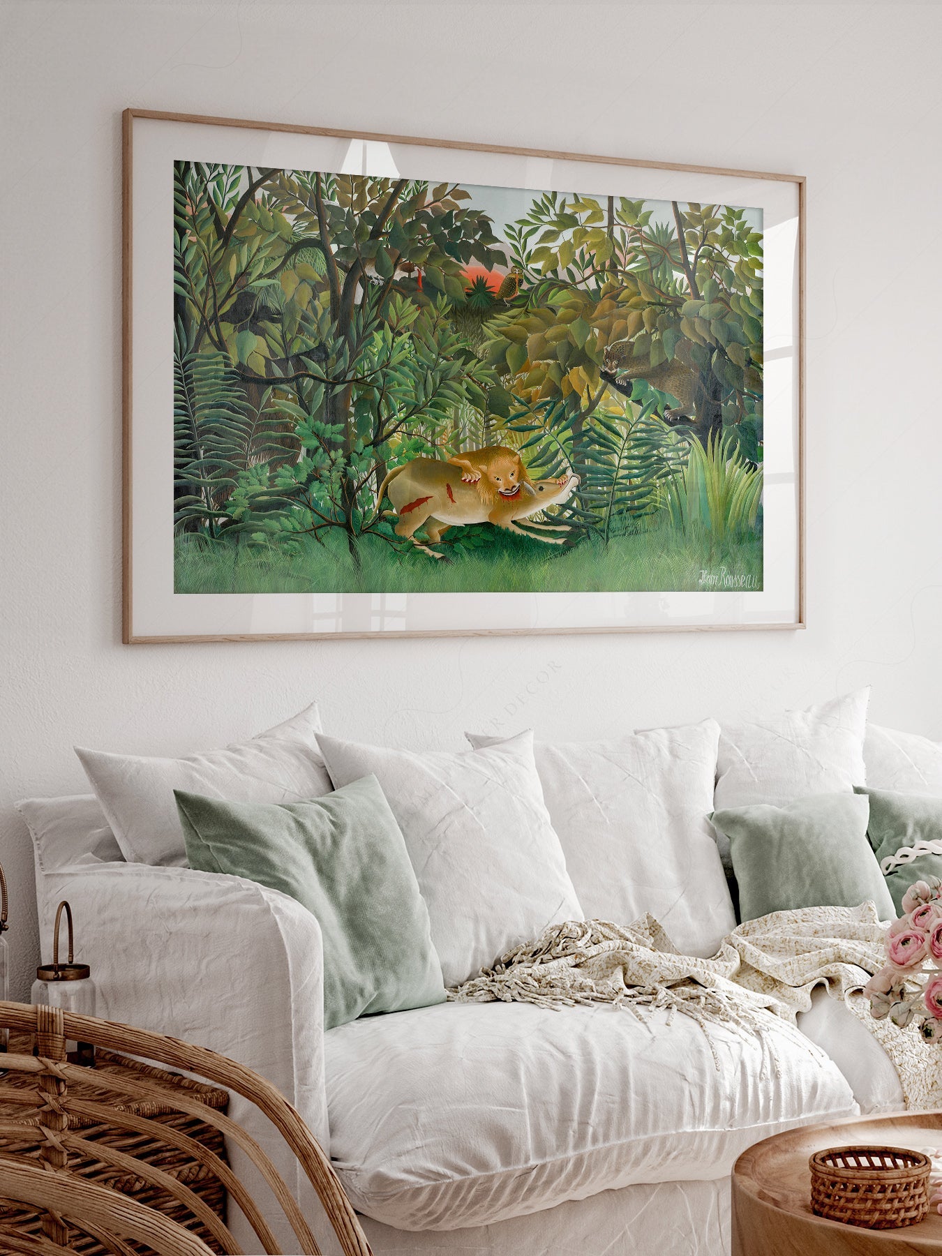 Henri Rousseau The Hungry Lion Art Print – Jungle Wall Art Poster