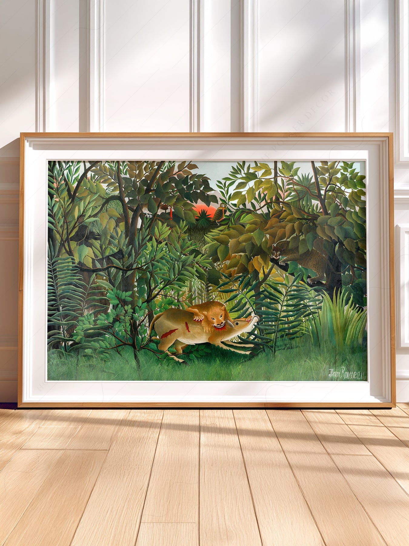 Henri Rousseau The Hungry Lion Art Print – Jungle Wall Art Poster