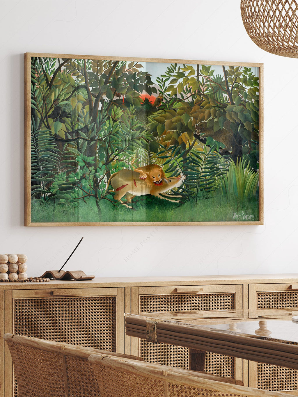 Henri Rousseau The Hungry Lion Art Print – Jungle Wall Art Poster