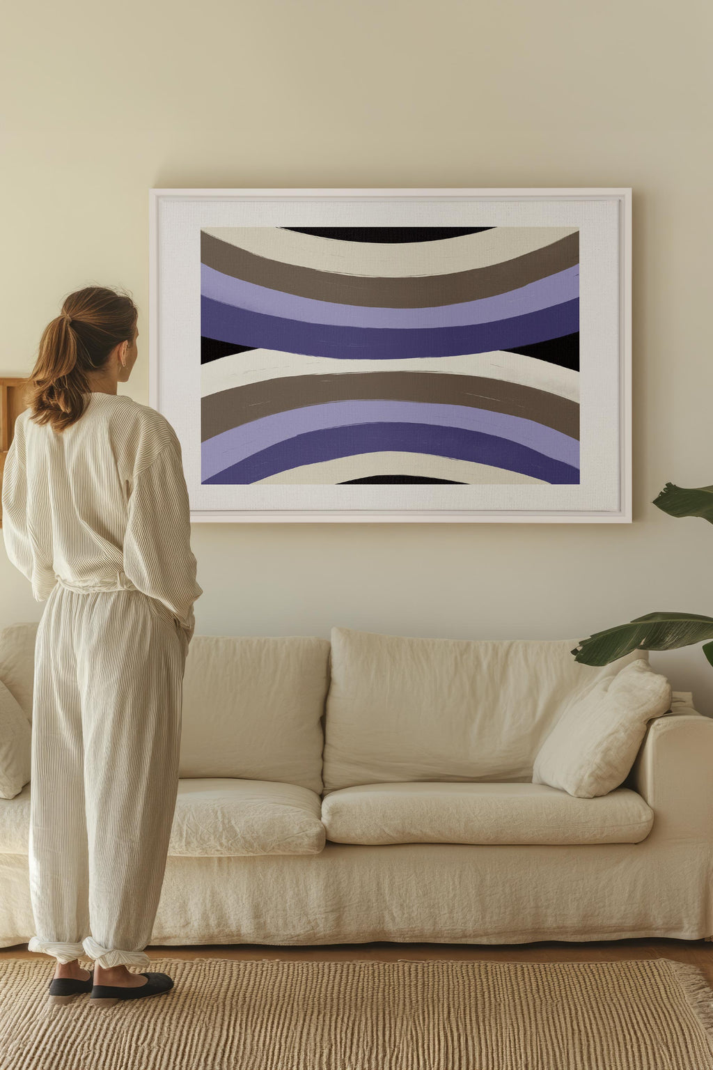 FLOW OF SHADES, Stretched Canvas Artwork