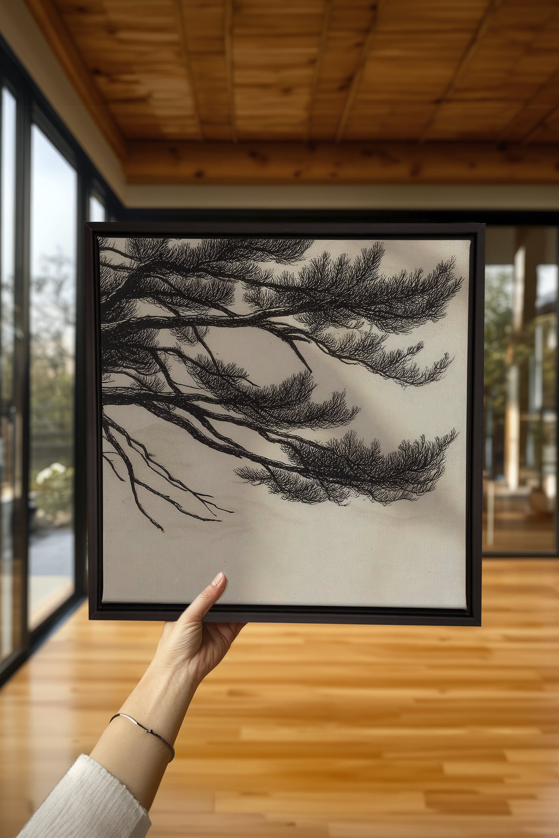 Windswept Pines, Stretched Canvas Artwork