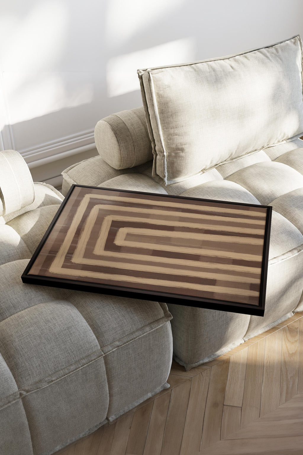 GOLDEN MAZE, Stretched Canvas Artwork
