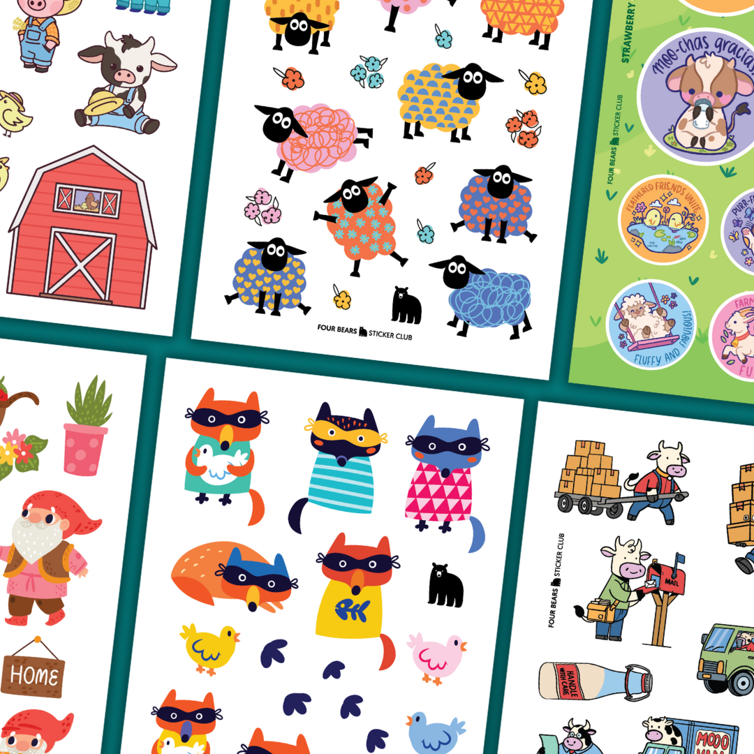 Club d'autocollants pour petits enfants de mars 2025