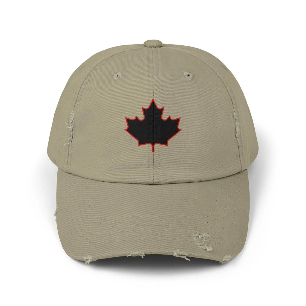 Maple Stick Distressed Hockey Cap – Retro Canadian Style