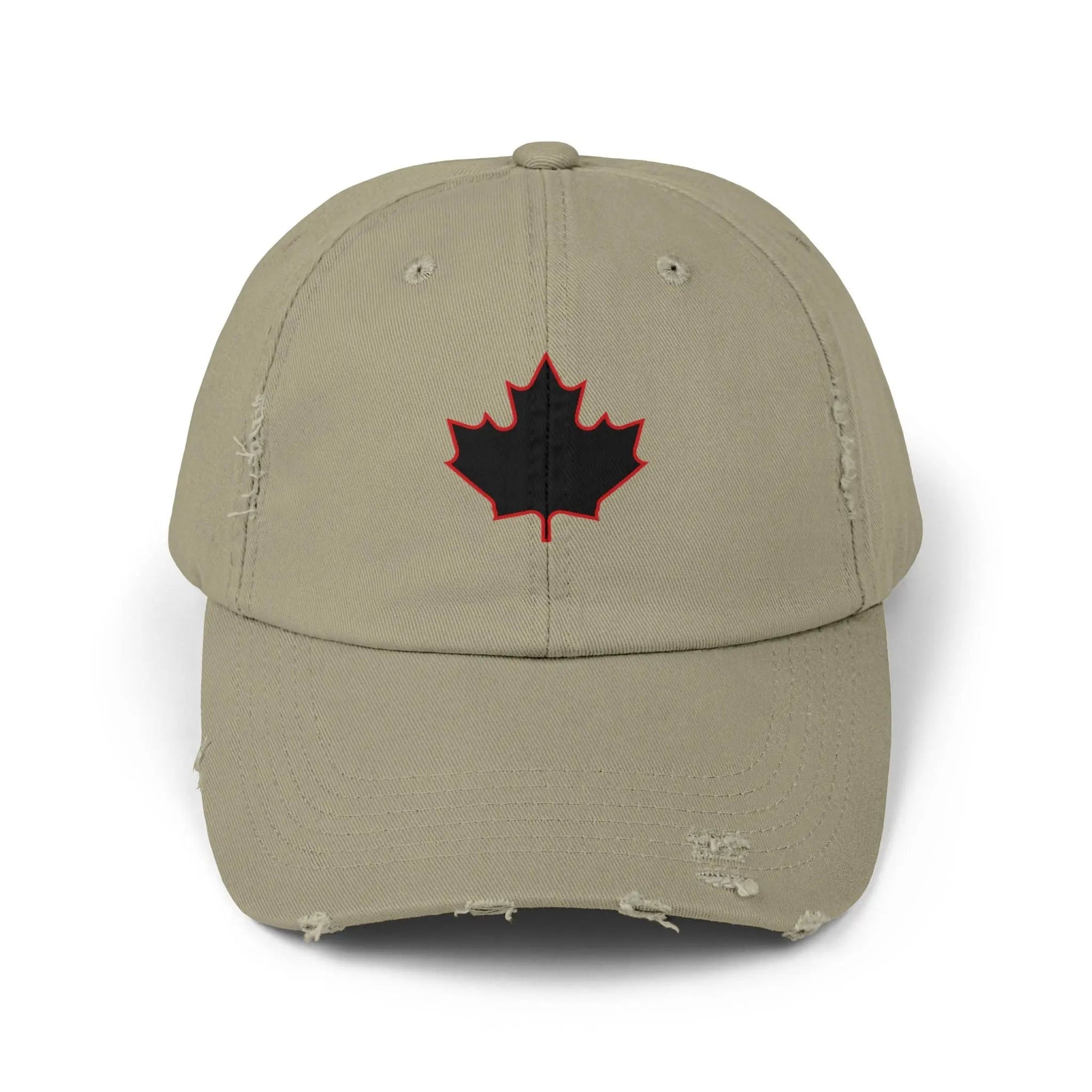 Maple Stick Distressed Hockey Cap – Retro Canadian Style