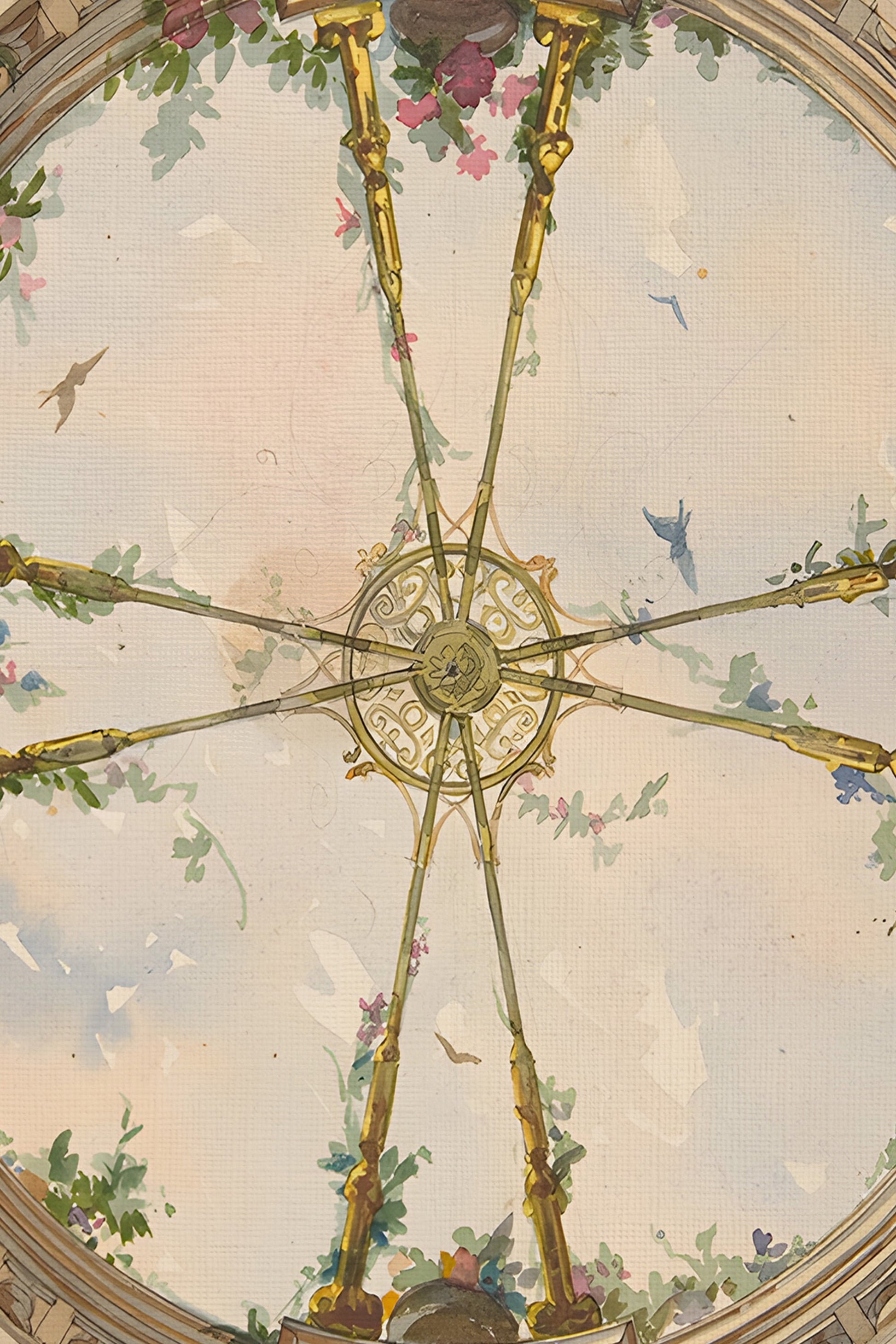 Palace Sky, Vintage Gold Frame