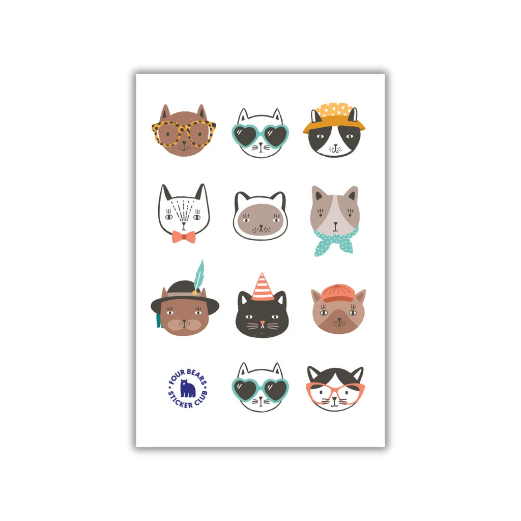Purr-fect Puffies - Four Bears Sticker Club