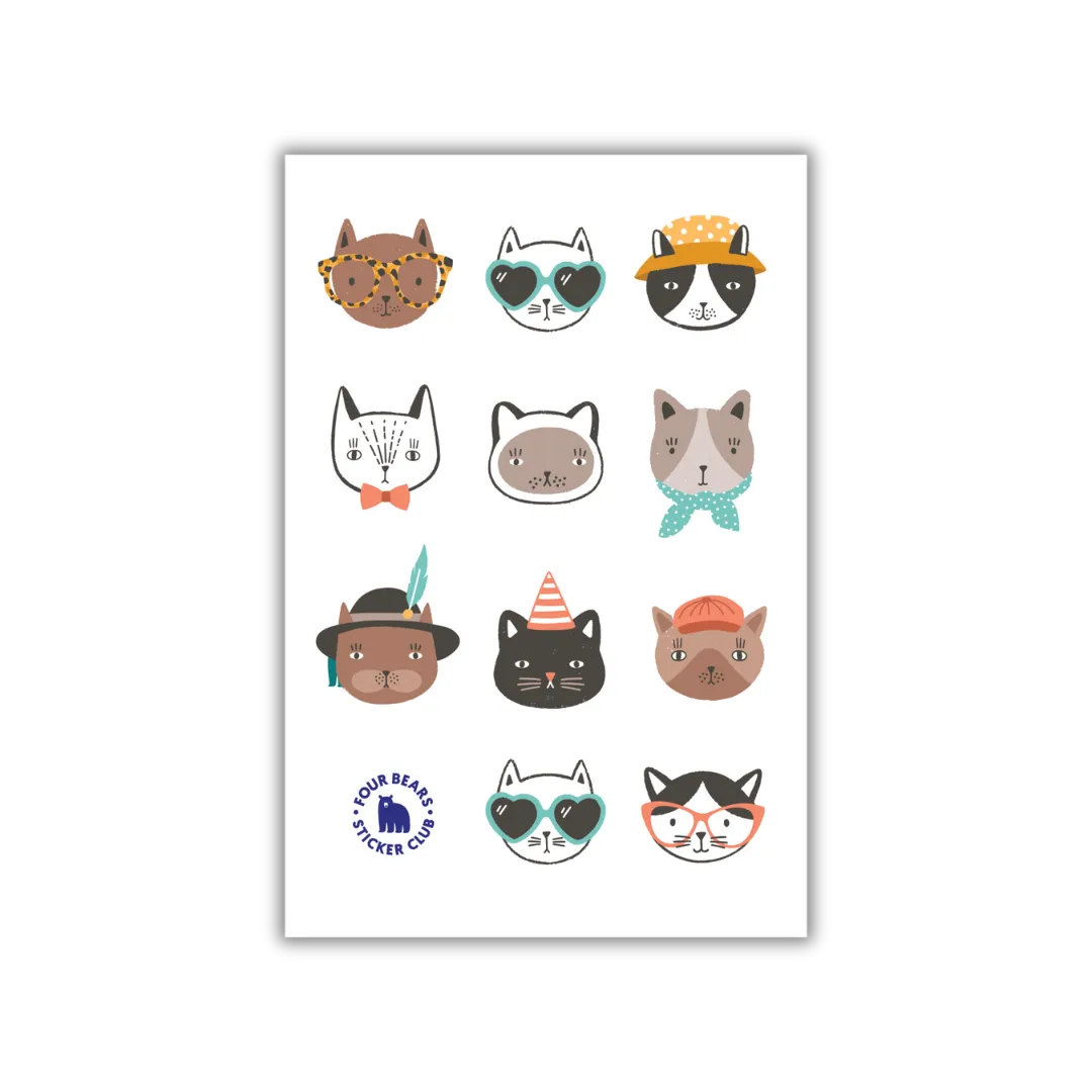 Purr-fect Puffies - Four Bears Sticker Club
