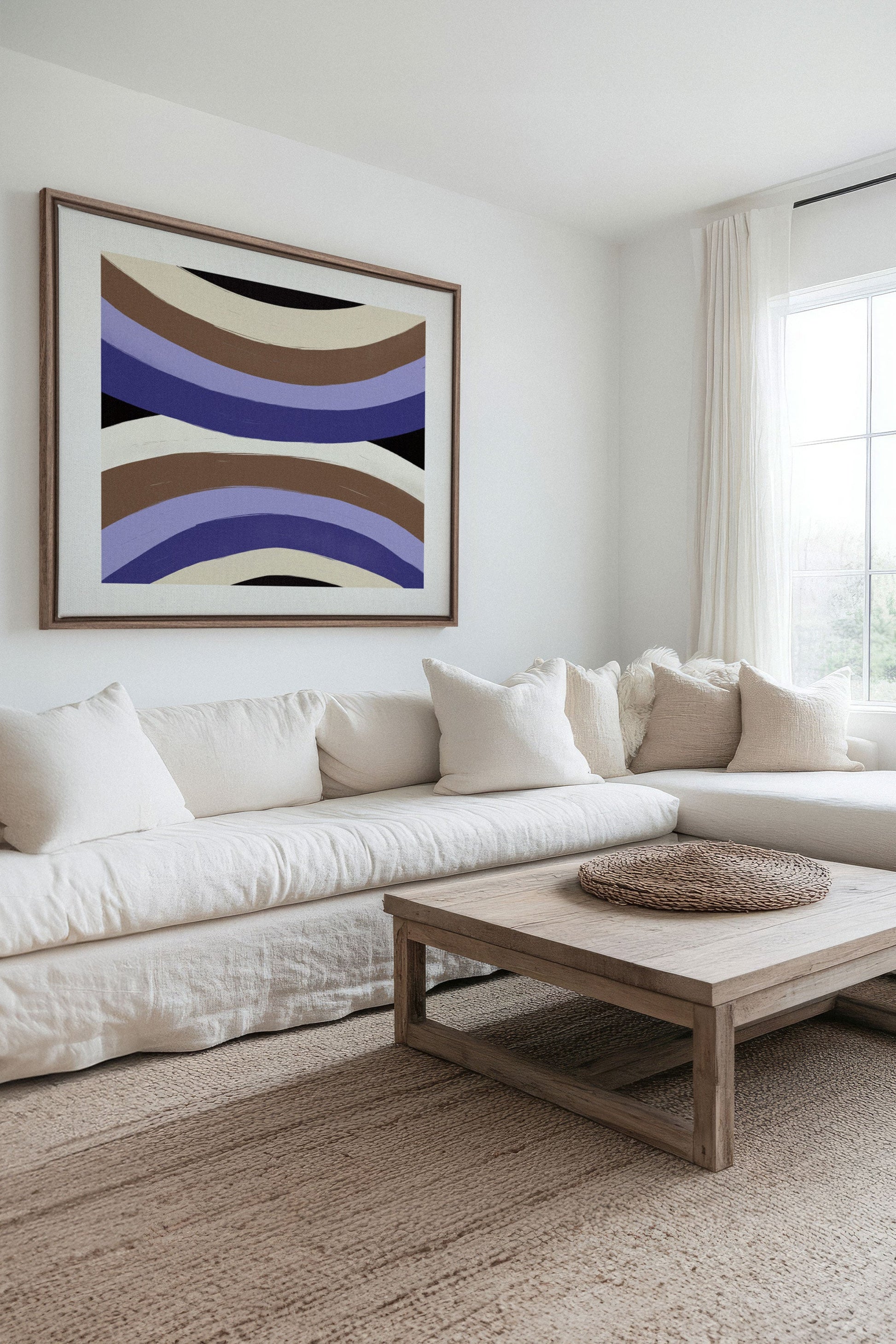 FLOW OF SHADES, Stretched Canvas Artwork