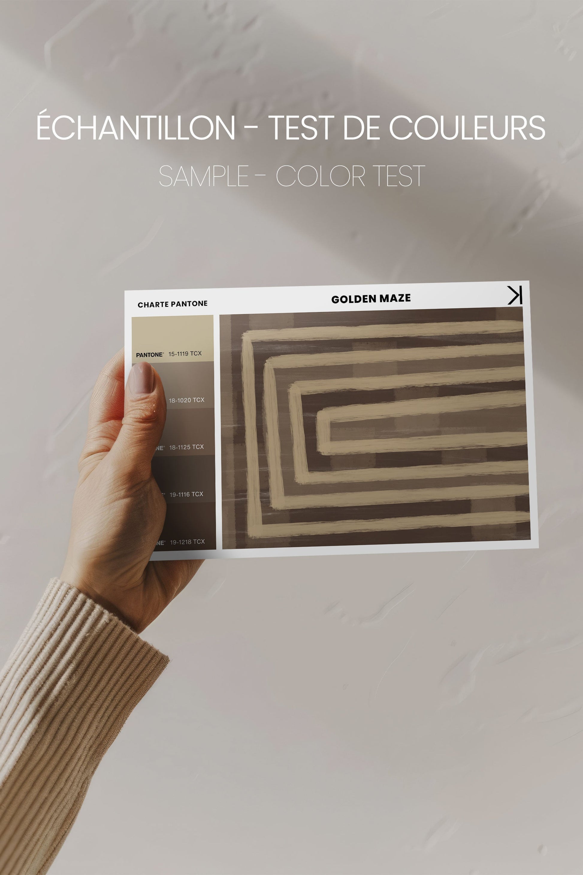GOLDEN MAZE, Stretched Canvas Artwork