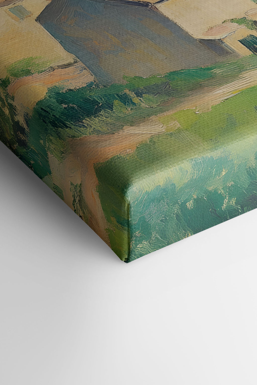 VILLAGE IN BLOOM, Stretched Canvas Artwork
