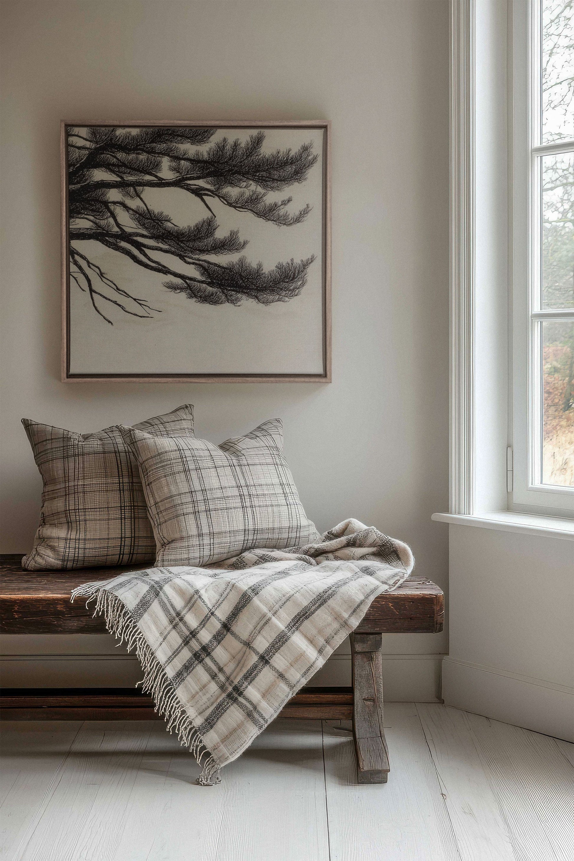 Windswept Pines, Stretched Canvas Artwork