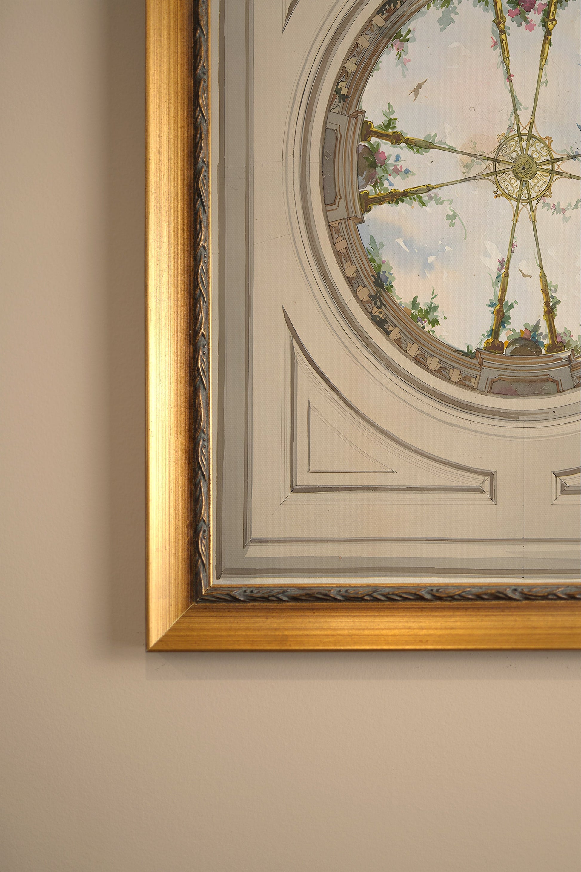 Palace Sky, Vintage Gold Frame