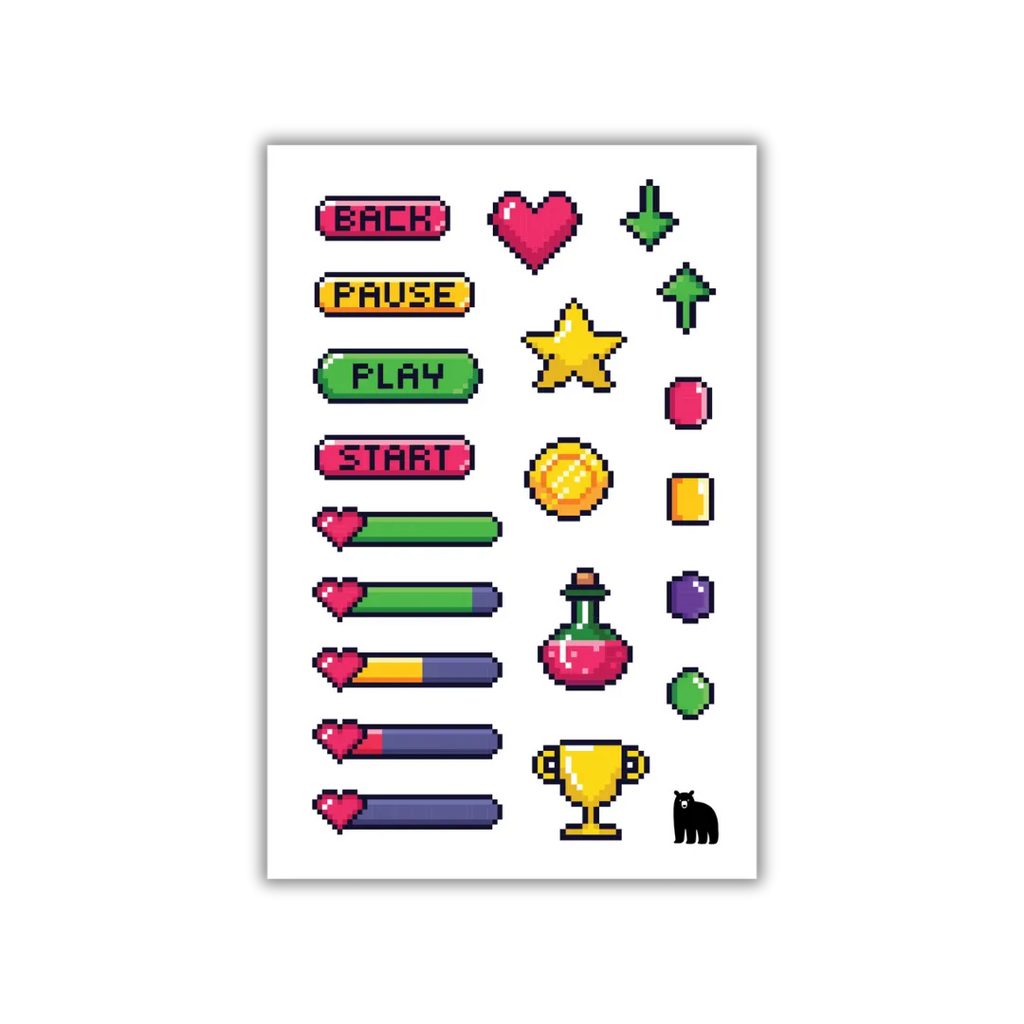 Gamer Love - Four Bears Sticker Club