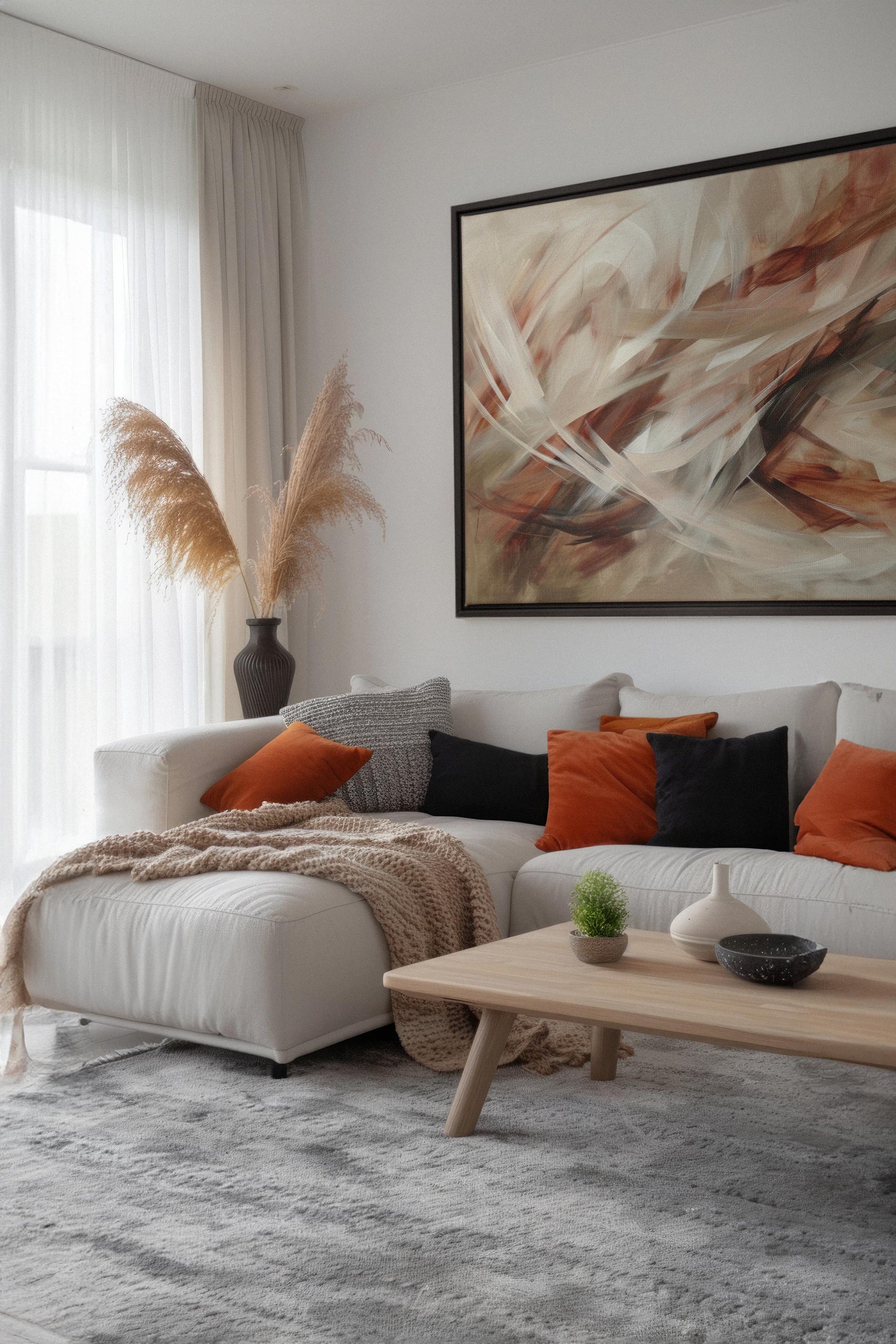 BLAZING SWIRLS, Stretched Canvas Artwork