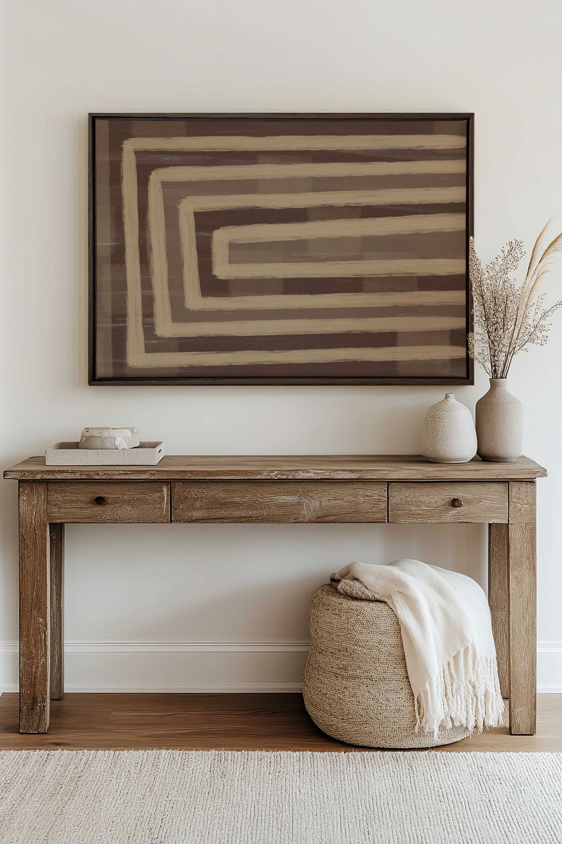 GOLDEN MAZE, Stretched Canvas Artwork
