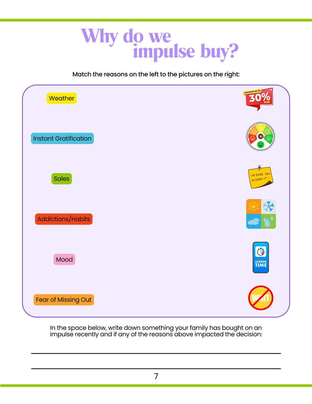 Financial Education Workbook for Kids