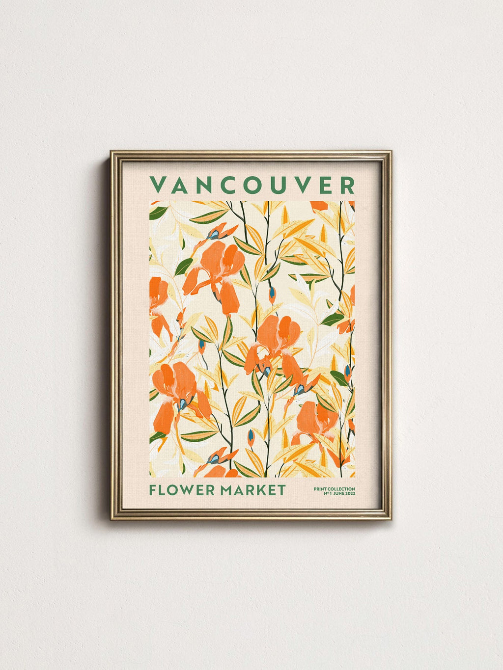 Vancouver Flower Market Print – Botanical Wall Art Poster for Modern Decor