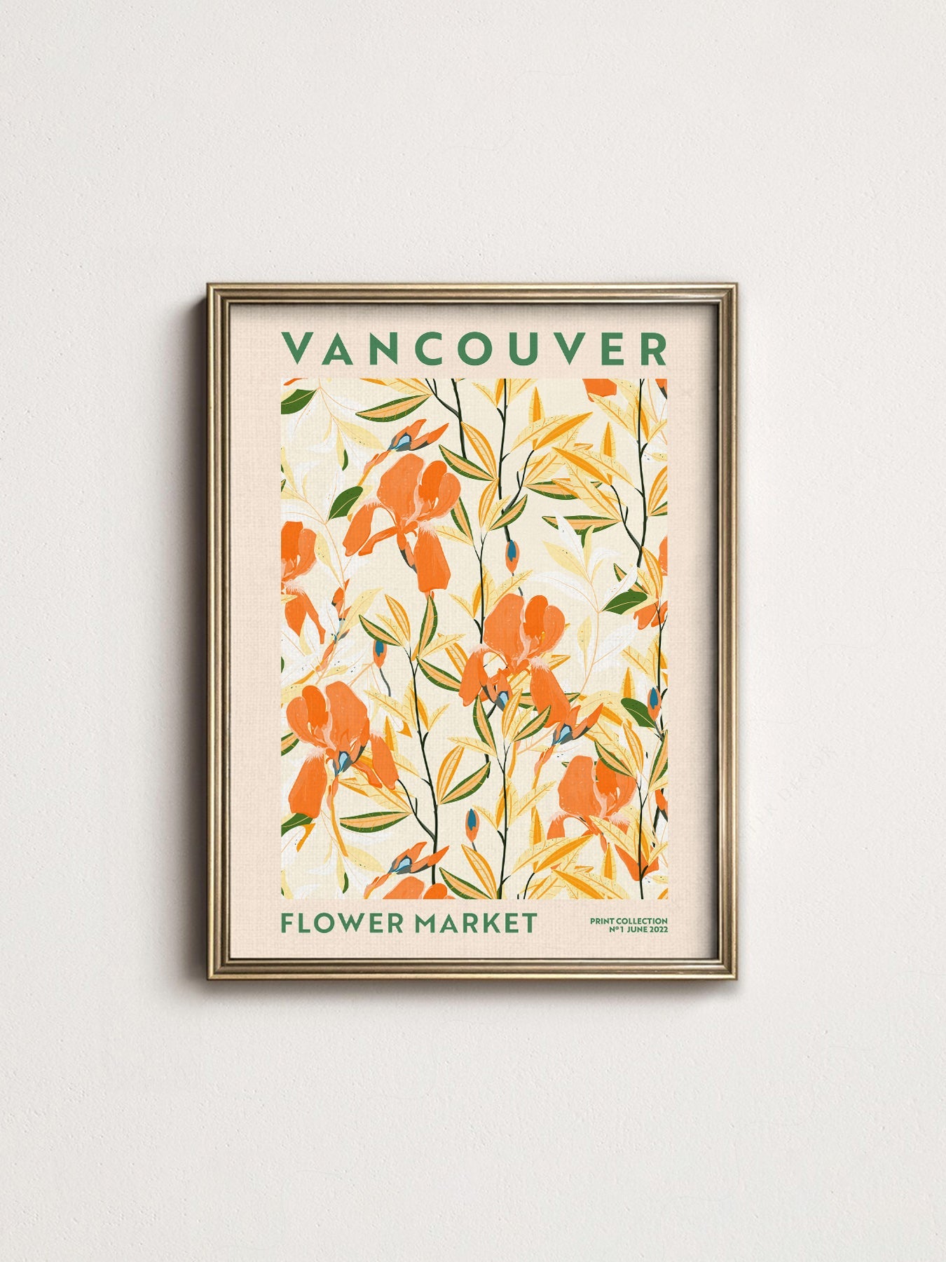 Vancouver Flower Market Print – Botanical Wall Art Poster for Modern Decor