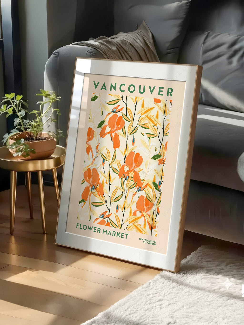 Vancouver Flower Market Print – Botanical Wall Art Poster for Modern Decor