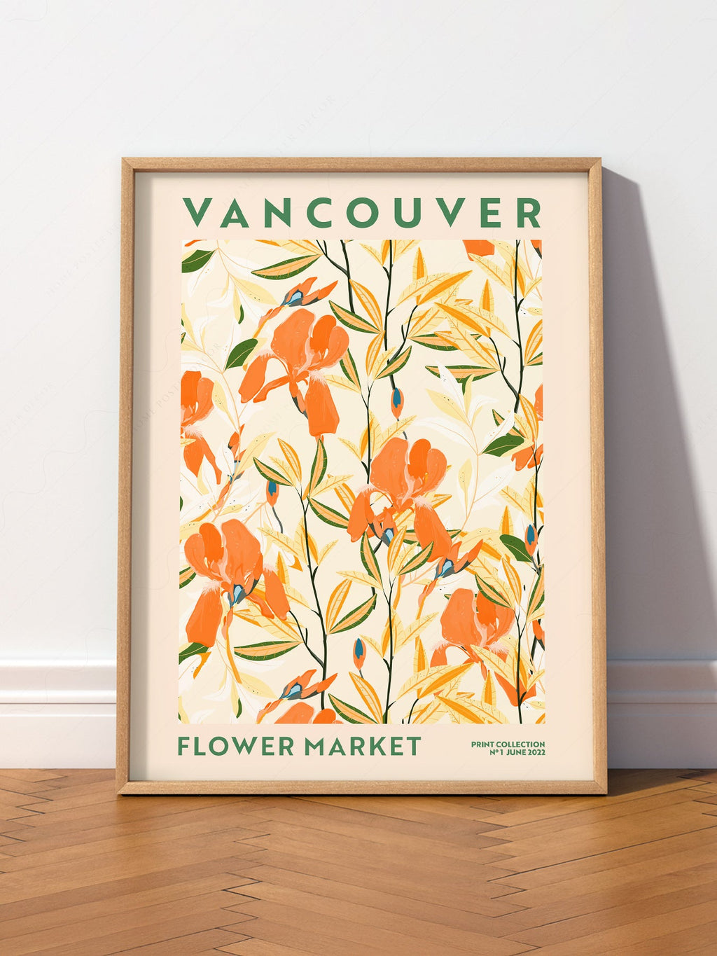 Vancouver Flower Market Print – Botanical Wall Art Poster for Modern Decor