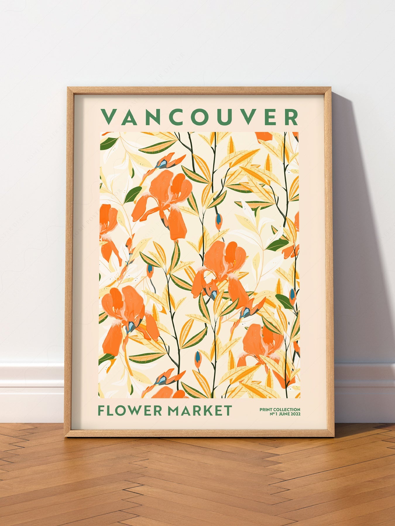 Vancouver Flower Market Print – Botanical Wall Art Poster for Modern Decor