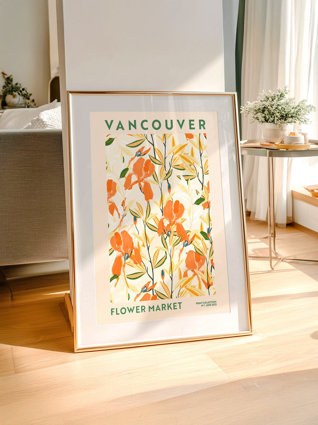 Vancouver Flower Market Print – Botanical Wall Art Poster for Modern Decor