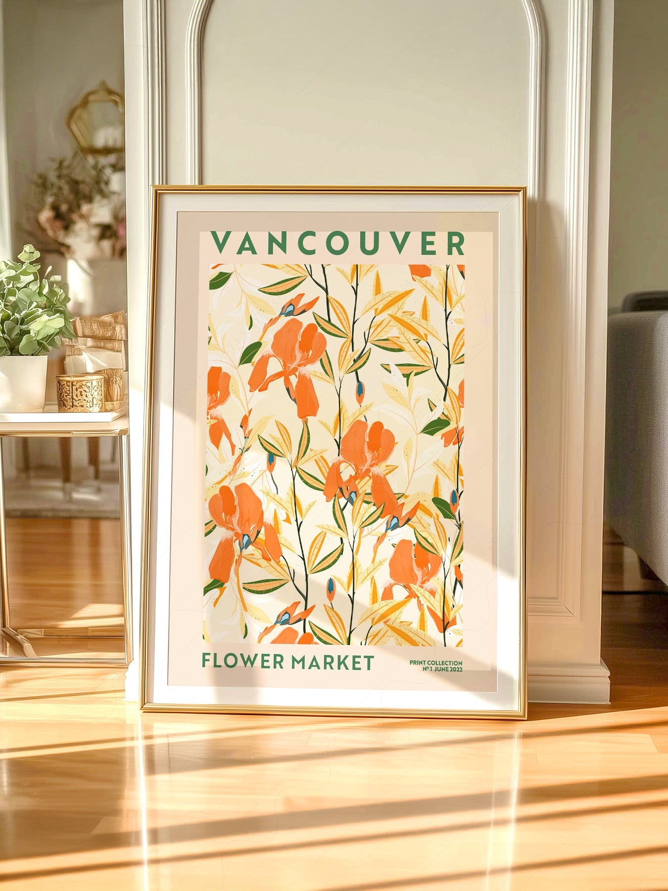 Vancouver Flower Market Print – Botanical Wall Art Poster for Modern Decor