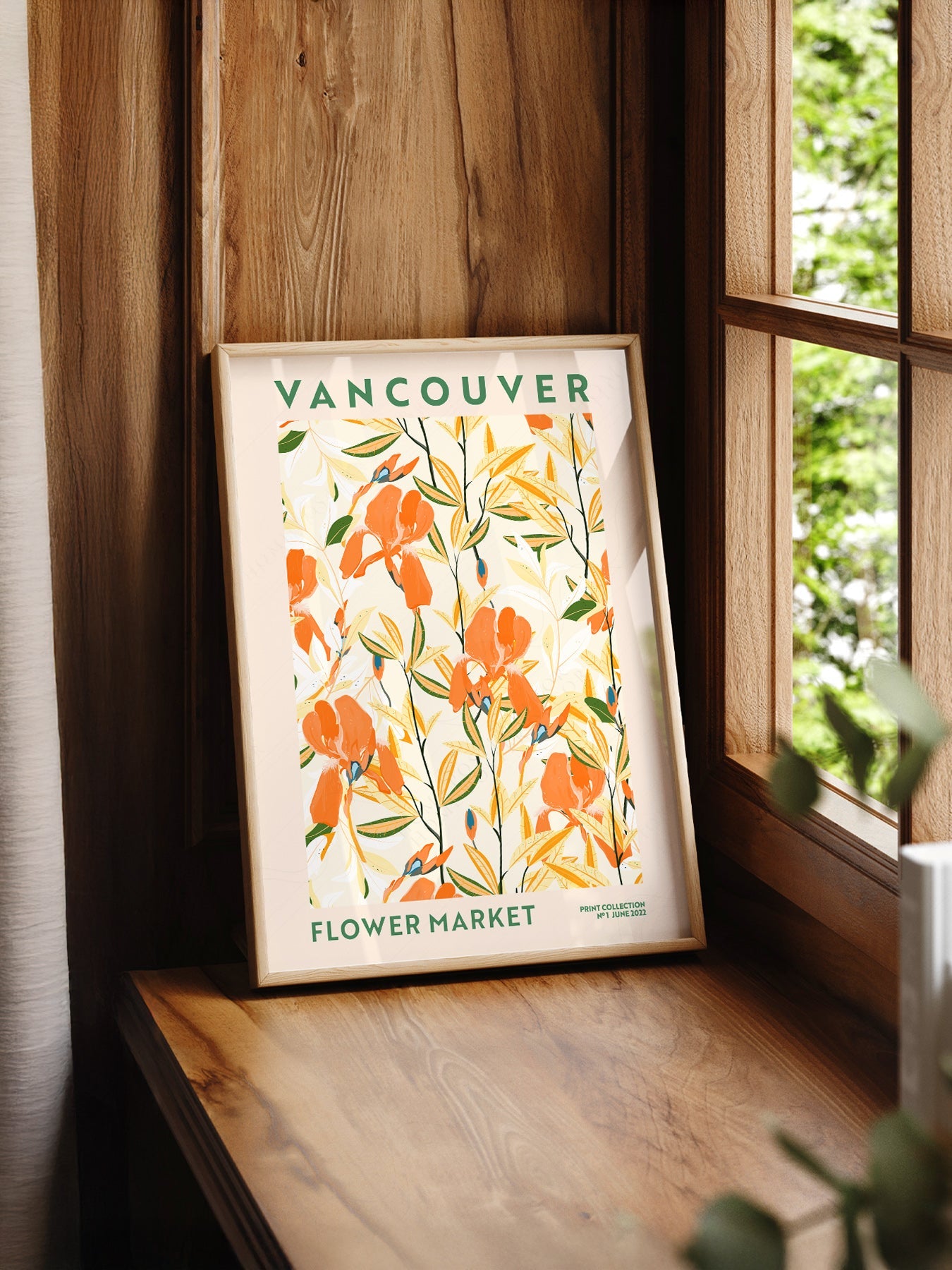 Vancouver Flower Market Print – Botanical Wall Art Poster for Modern Decor