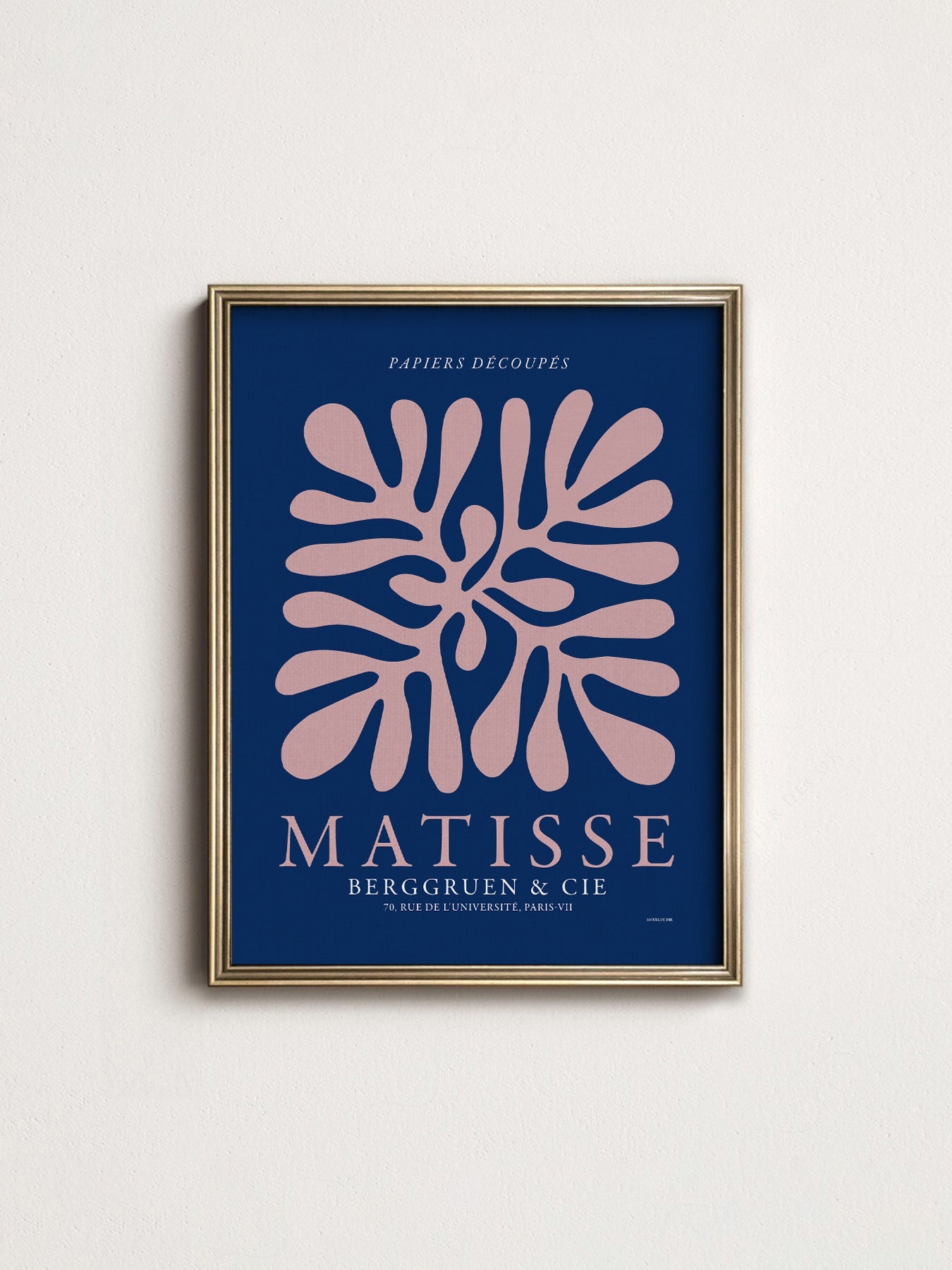 Henri Matisse Papiers Découpés Exhibition Poster – Navy Blue Wall Art