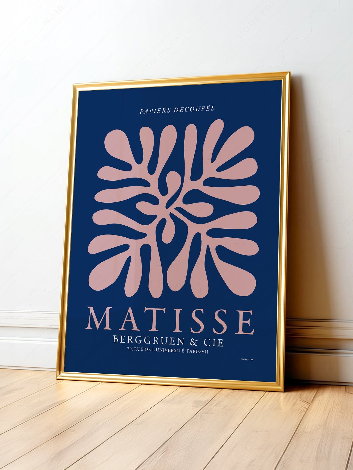 Henri Matisse Papiers Découpés Exhibition Poster – Navy Blue Wall Art