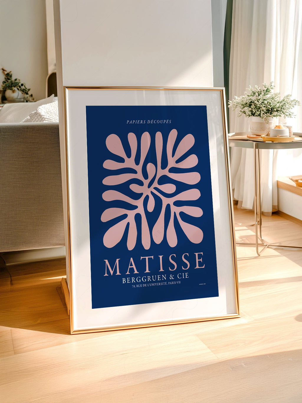 Henri Matisse Papiers Découpés Exhibition Poster – Navy Blue Wall Art