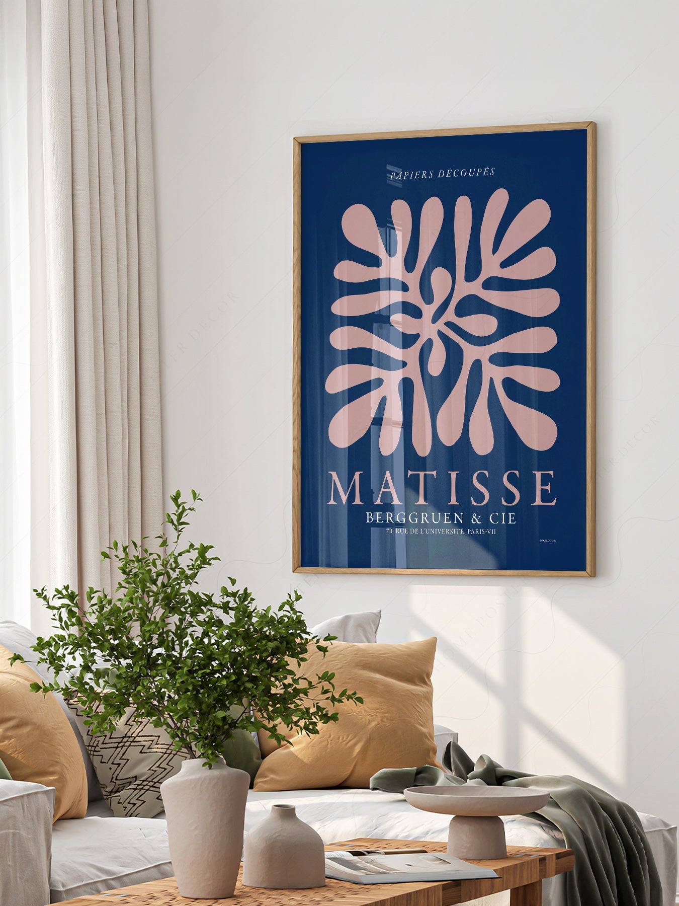 Henri Matisse Papiers Découpés Exhibition Poster – Navy Blue Wall Art