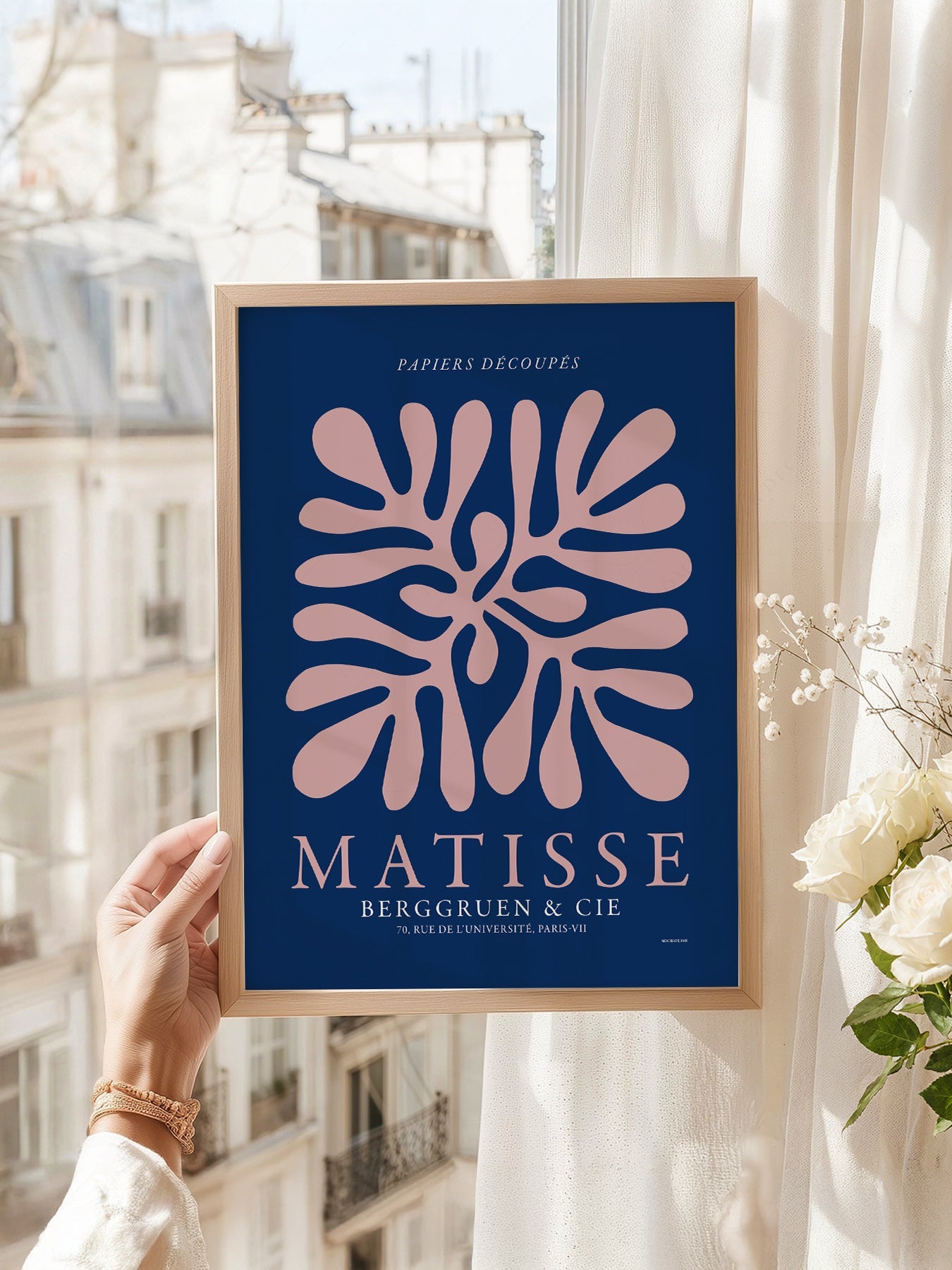 Henri Matisse Papiers Découpés Exhibition Poster – Navy Blue Wall Art