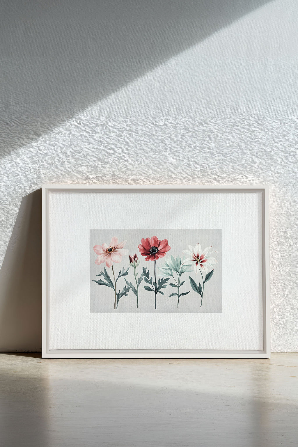 Seasonal Flowers, Stretched Canvas Artwork