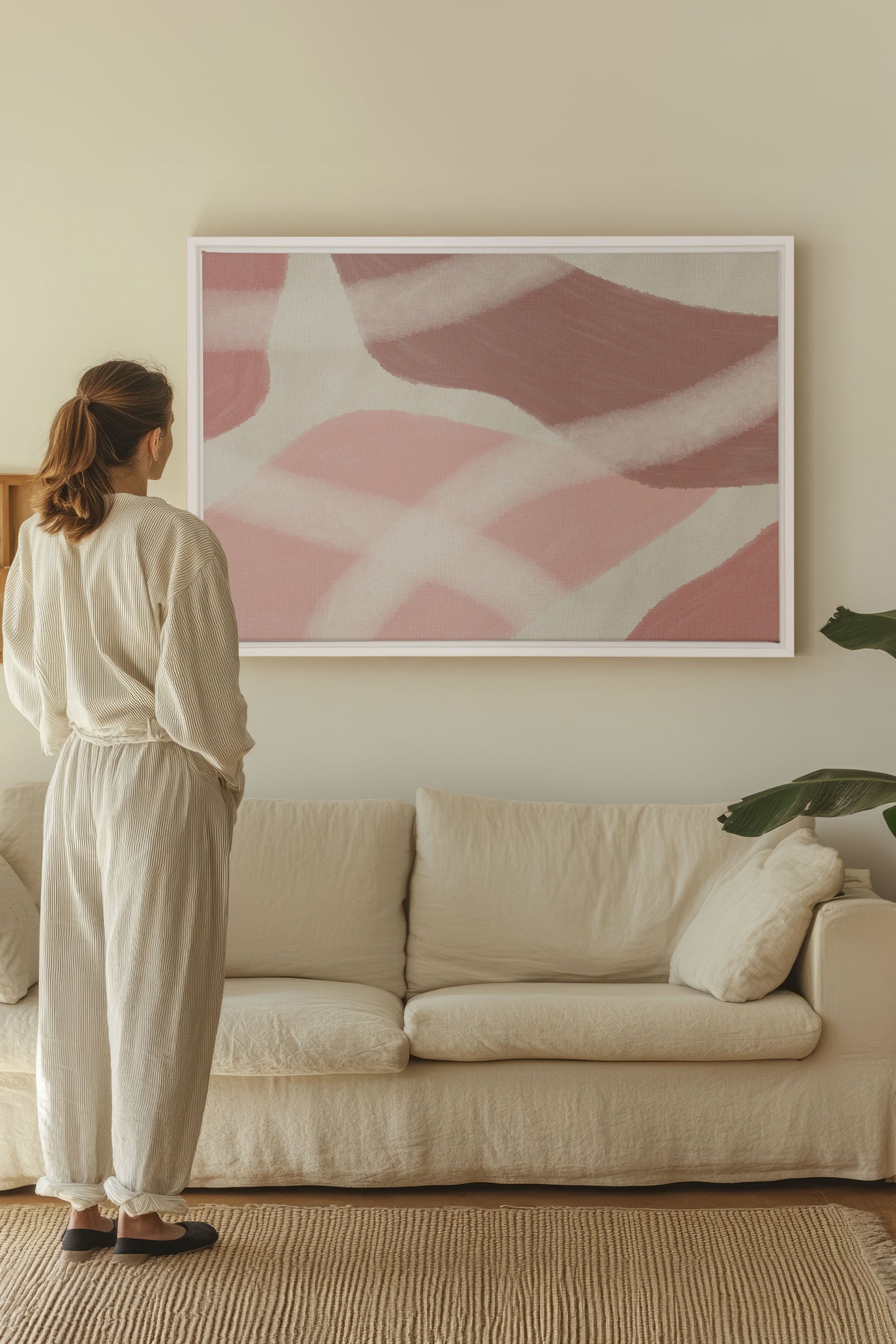 ROSY GLOW, Stretched Canvas Artwork