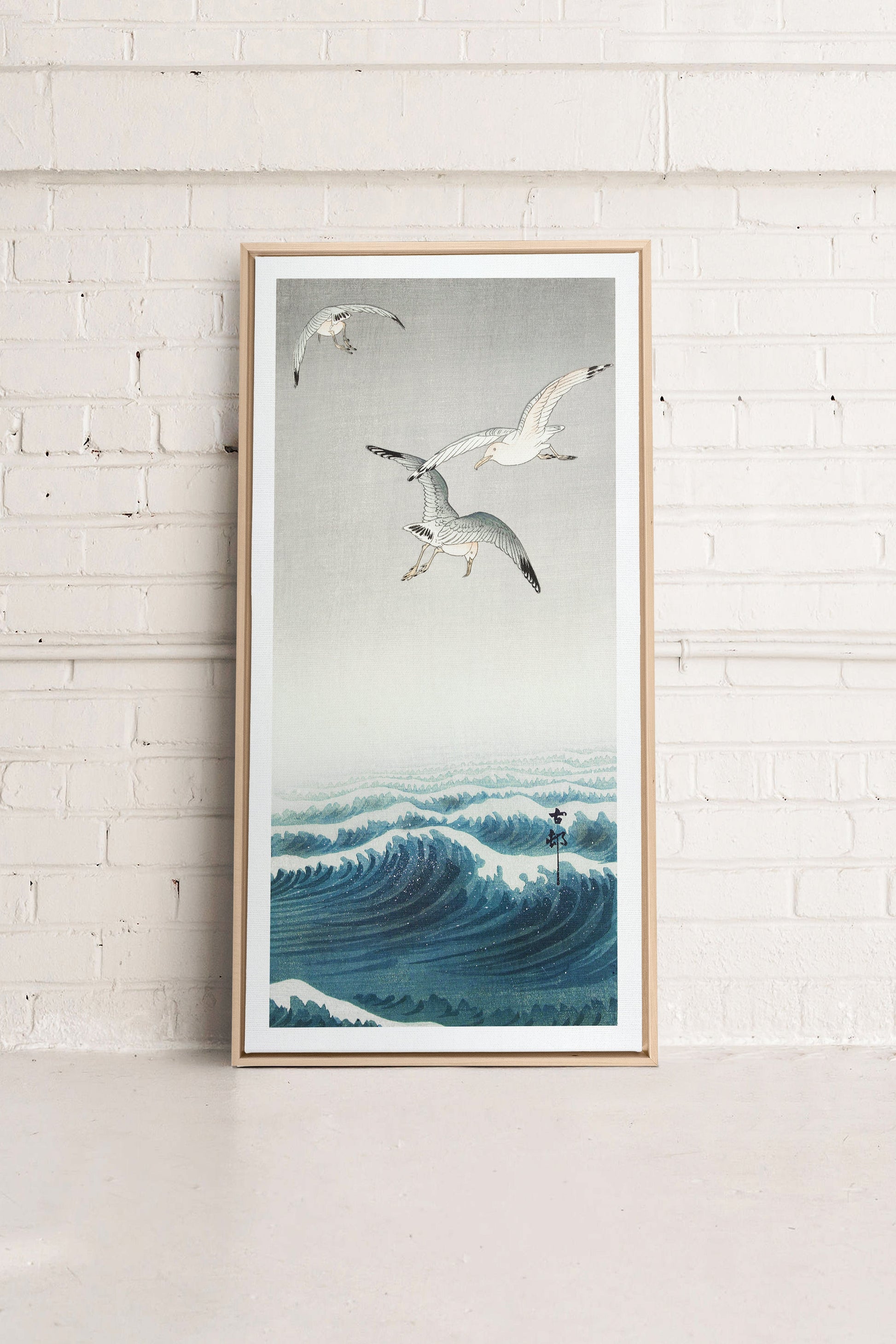THREE SEAGULLS, Stretched Canvas Artwork