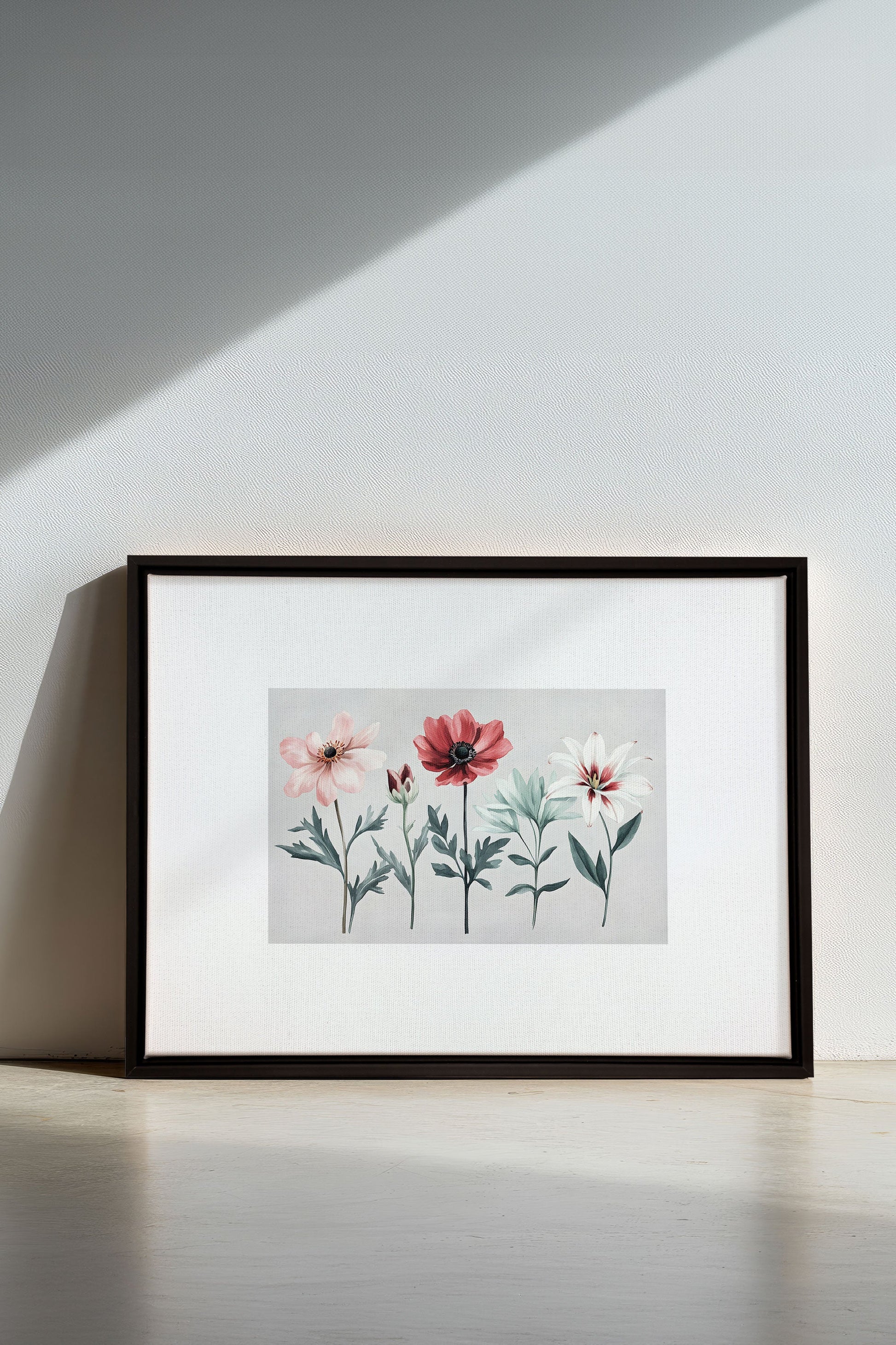 Seasonal Flowers, Stretched Canvas Artwork