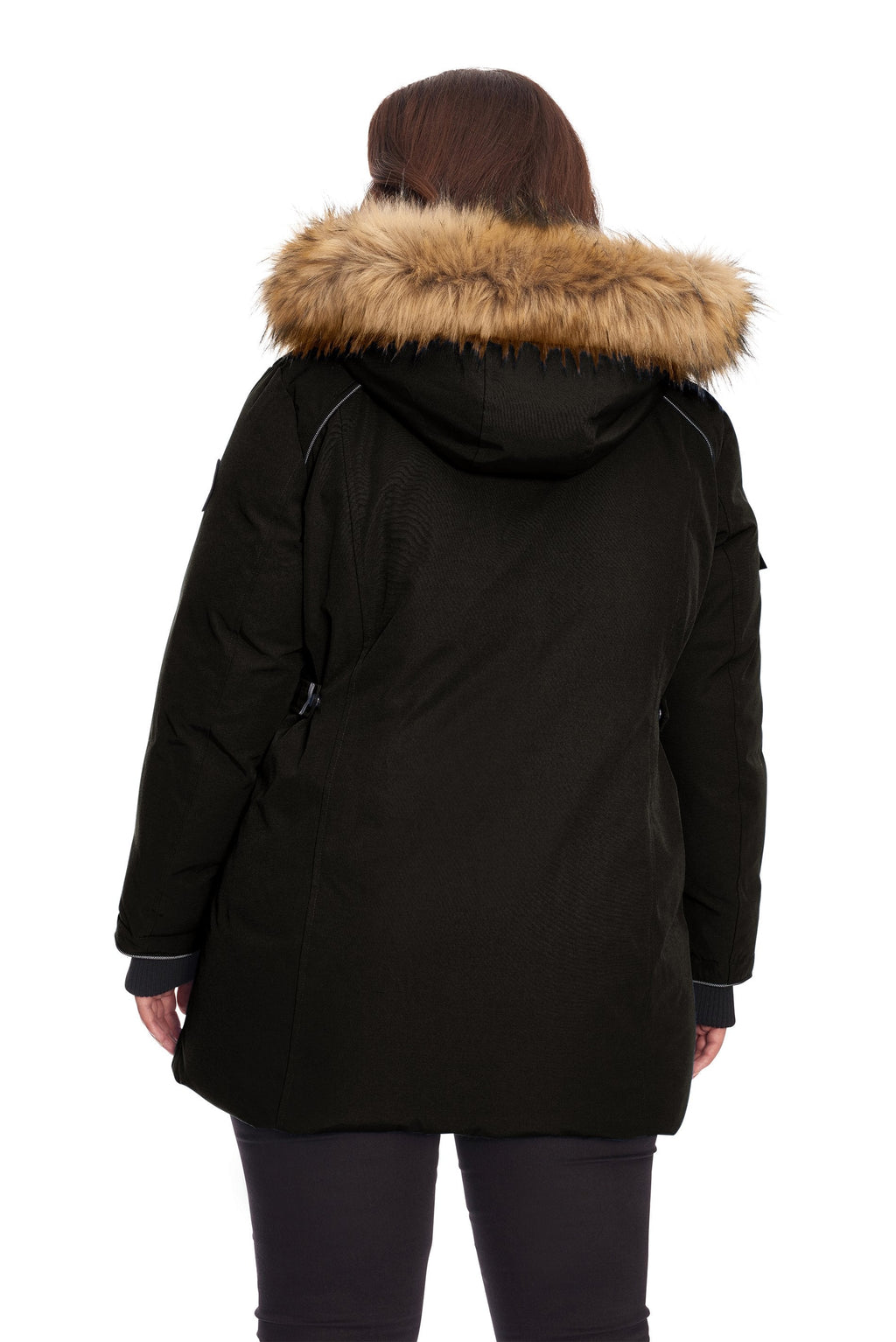 GLACIER PLUS | PARKA FEMME EN DUVET VÉGAN (RECYCLÉE), NOIR (TAILLE GRANDE)