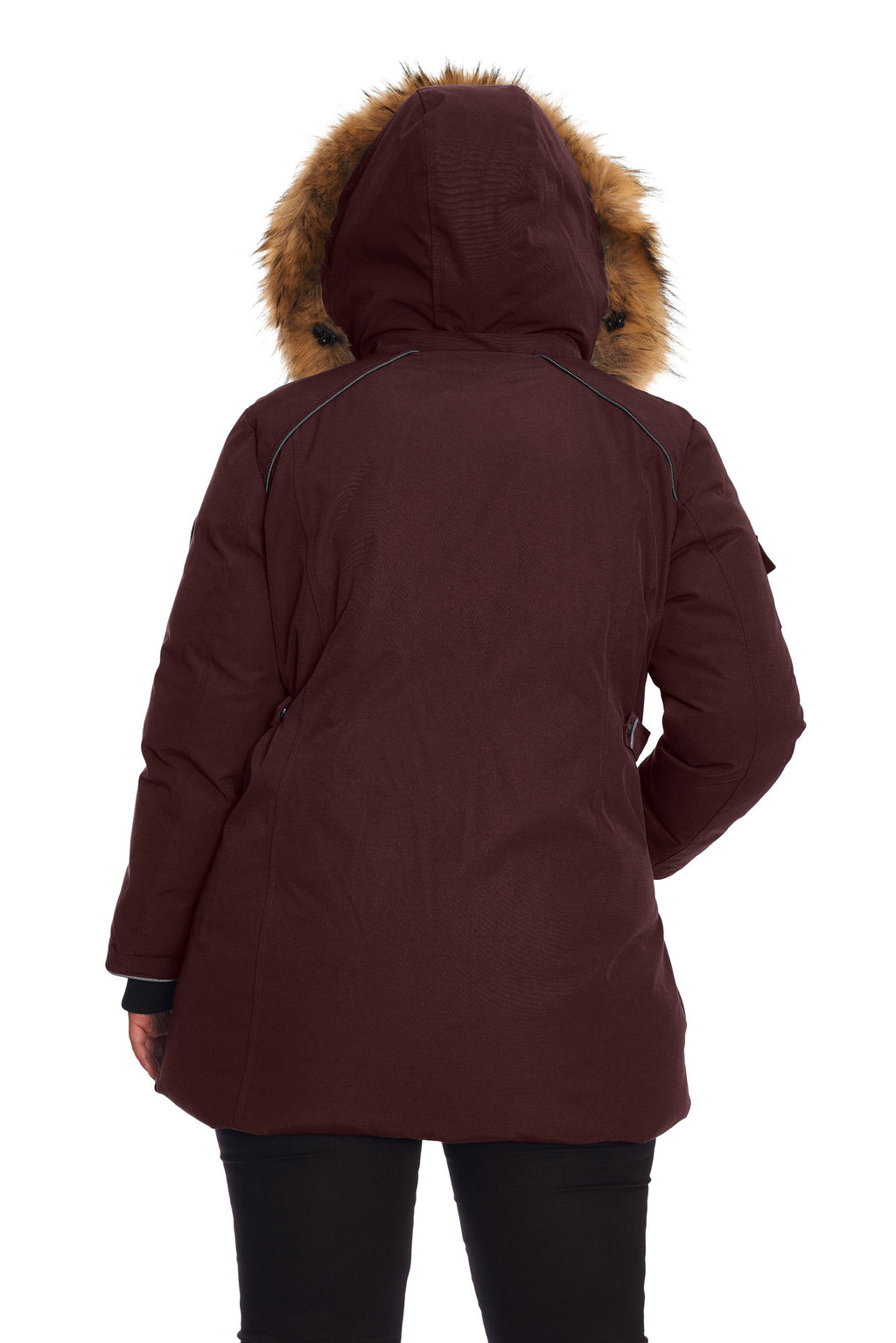 GLACIER PLUS | PARKA FEMME EN DUVET VÉGAN (RECYCLÉE), RAISIN (TAILLE GRANDE)