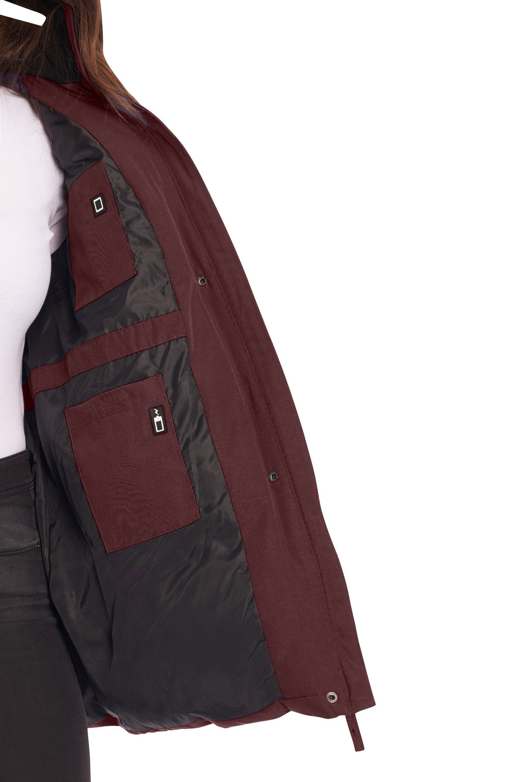 GLACIER PLUS | PARKA FEMME EN DUVET VÉGAN (RECYCLÉE), RAISIN (TAILLE GRANDE)
