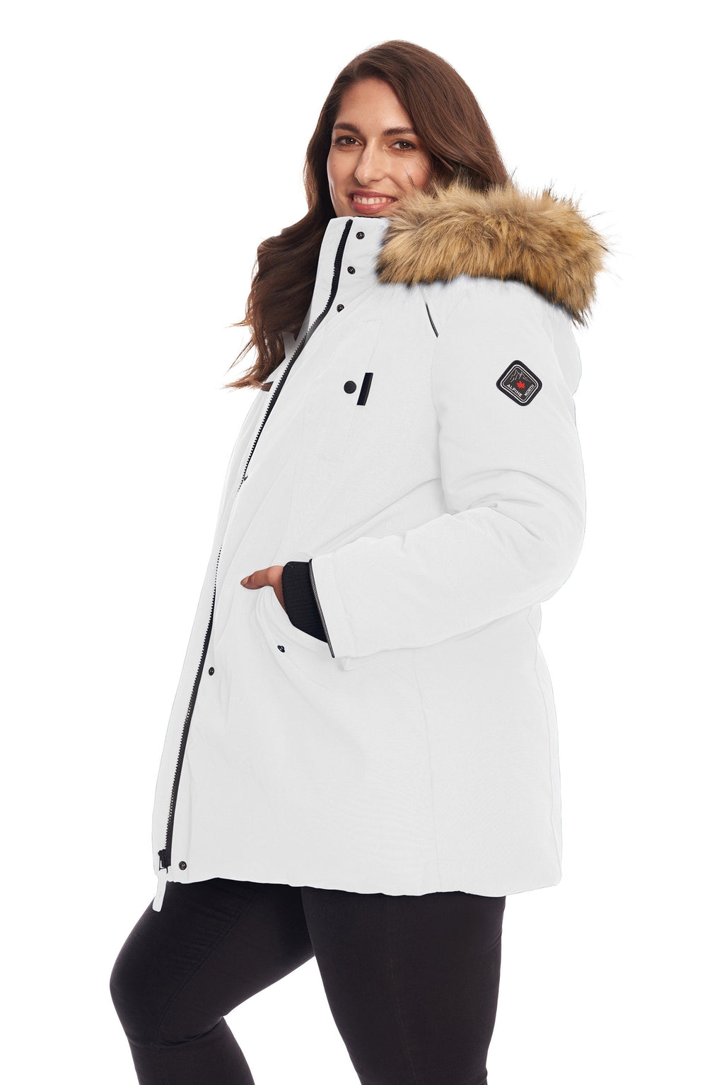 GLACIER PLUS | PARKA FEMME EN DUVET VÉGAN (RECYCLÉE), BLANC (TAILLE GRANDE)