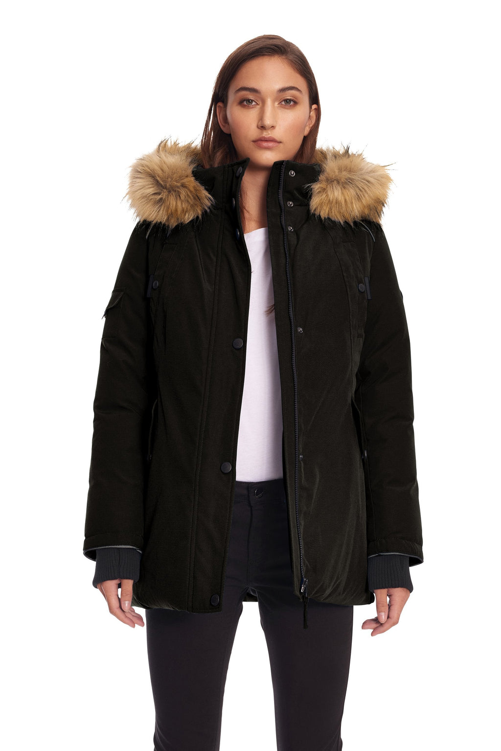 GLACIER | PARKA EN DUVET VÉGAN (RECYCLÉE) POUR FEMME, NOIR