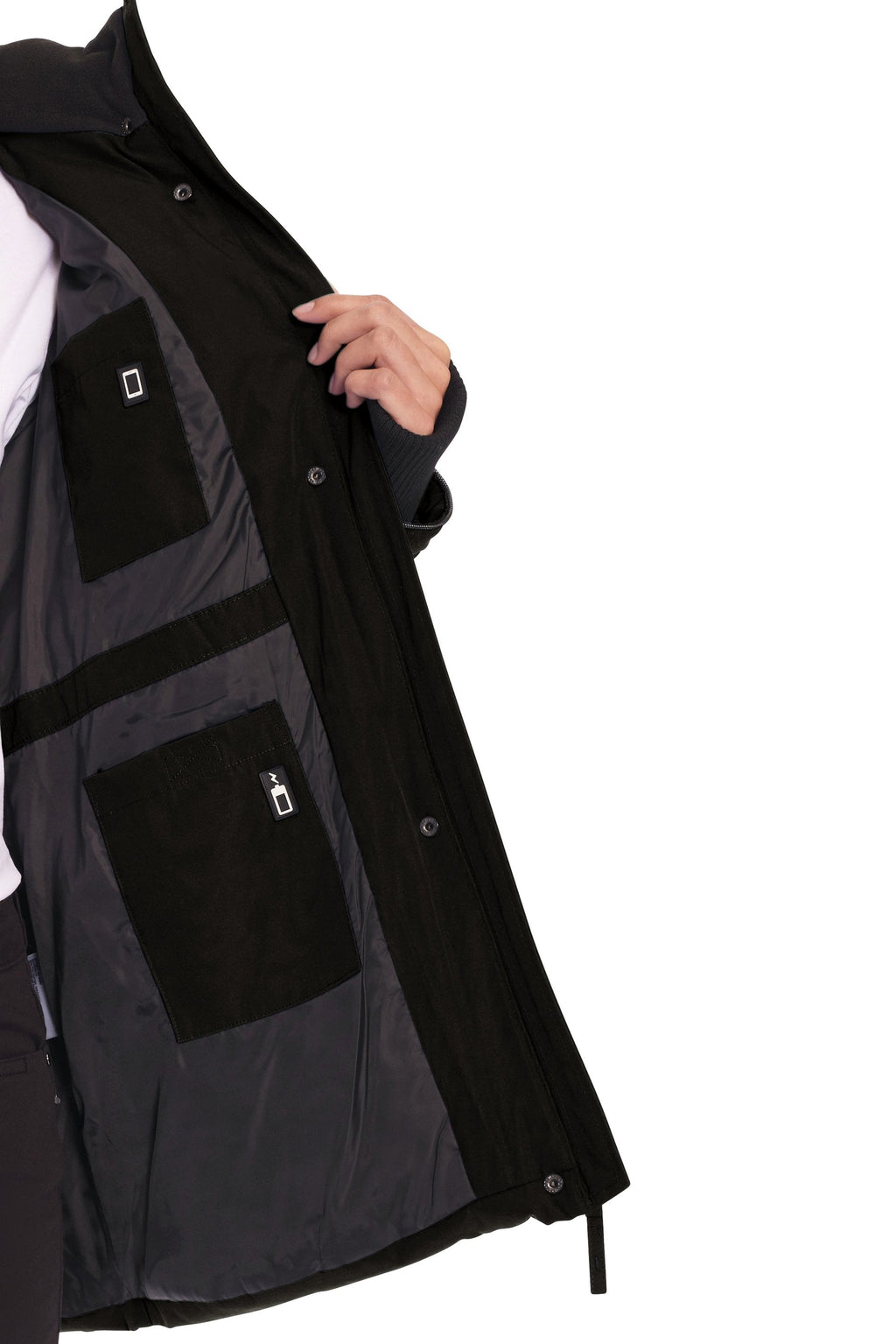 GLACIER | PARKA EN DUVET VÉGAN (RECYCLÉE) POUR FEMME, NOIR