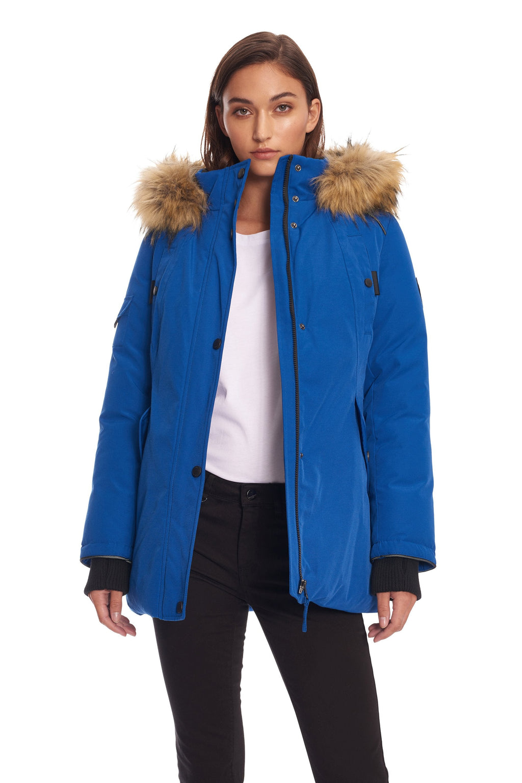 GLACIER | PARKA EN DUVET VÉGAN (RECYCLÉE) POUR FEMME, COBALT