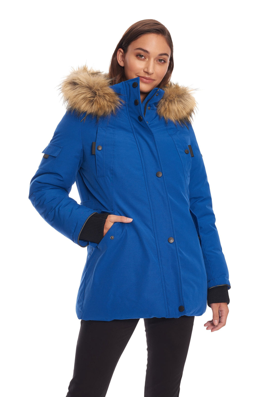 GLACIER | PARKA EN DUVET VÉGAN (RECYCLÉE) POUR FEMME, COBALT
