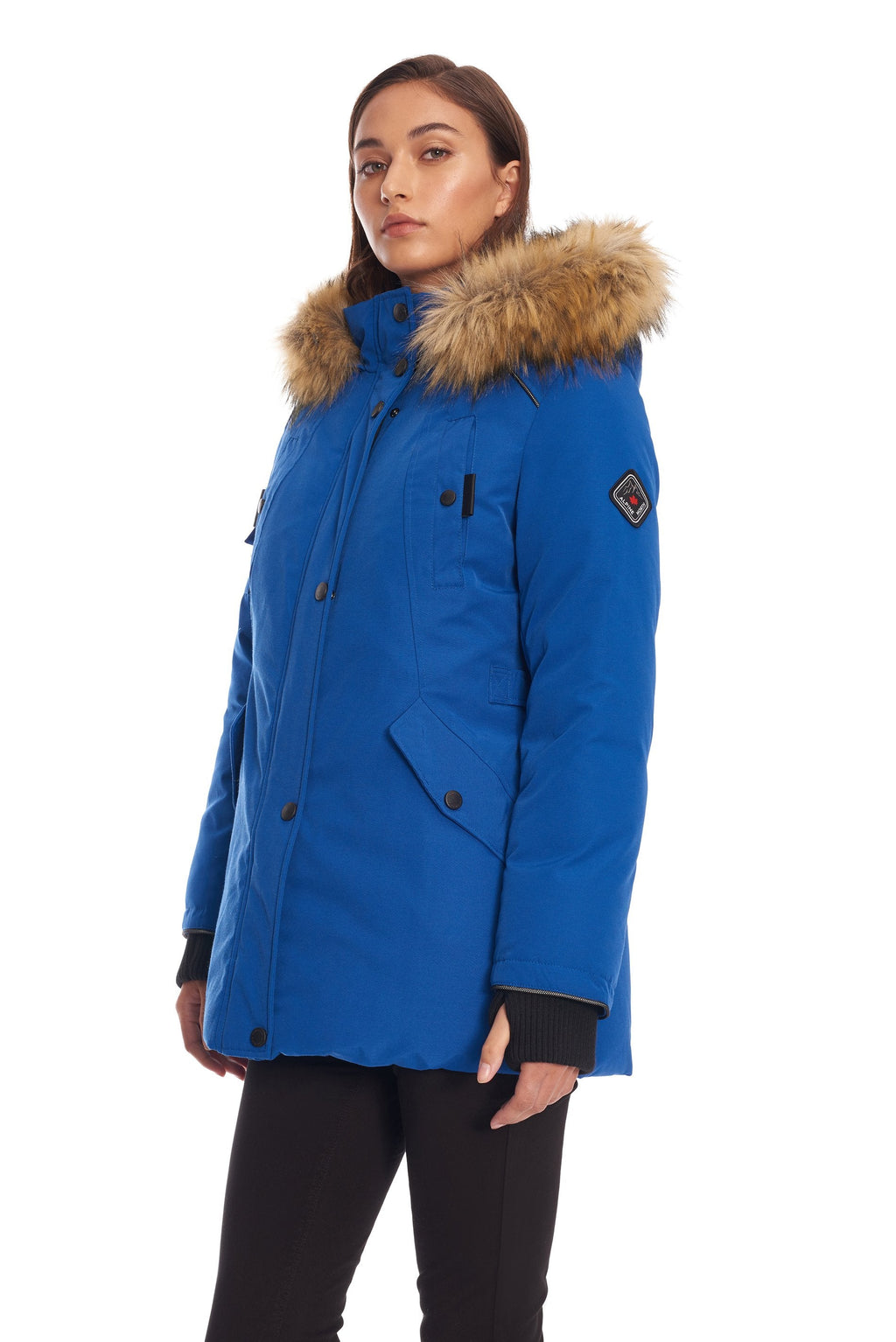 GLACIER | PARKA EN DUVET VÉGAN (RECYCLÉE) POUR FEMME, COBALT
