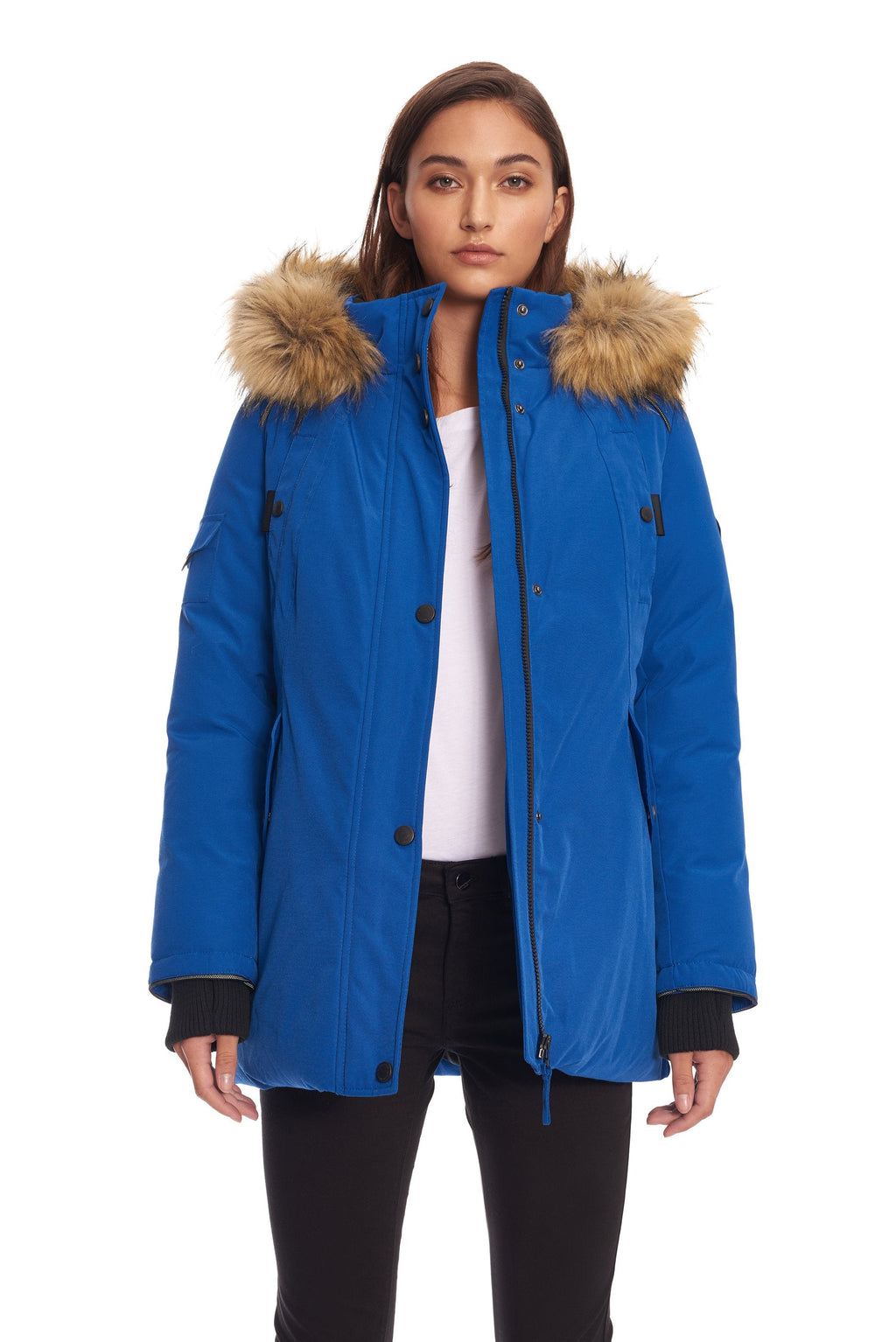 GLACIER | PARKA EN DUVET VÉGAN (RECYCLÉE) POUR FEMME, COBALT