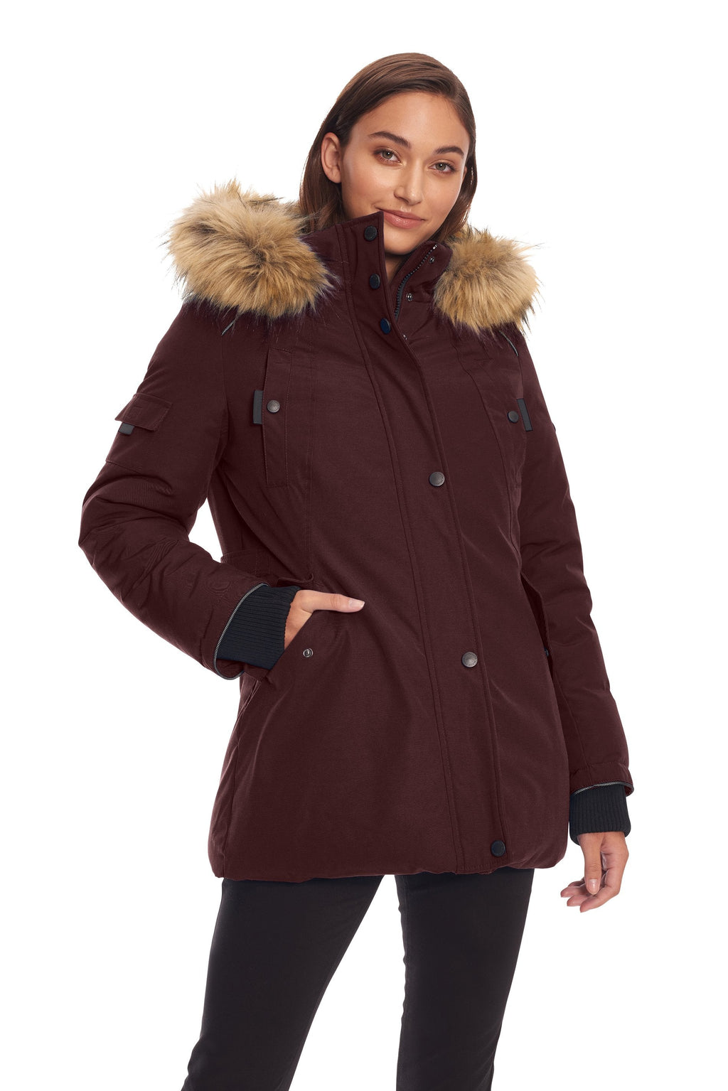 GLACIER | PARKA EN DUVET VÉGAN (RECYCLÉE) POUR FEMME, RAISIN