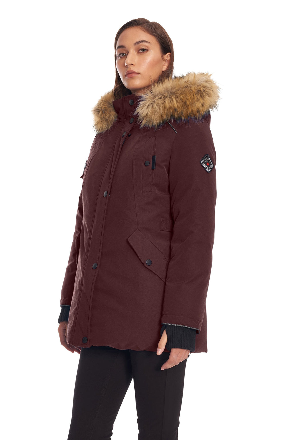 GLACIER | PARKA EN DUVET VÉGAN (RECYCLÉE) POUR FEMME, RAISIN
